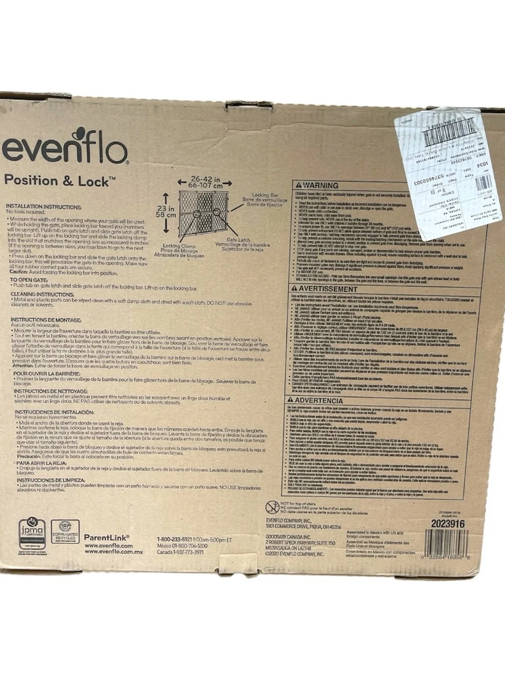Evenflo Beige Expandable Safety Gate - Adjustable Home Barrier